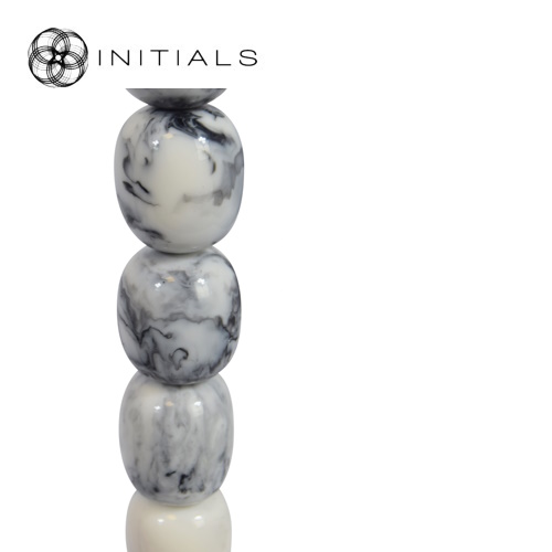 Object Nature Matinee Necklace Marble Grey