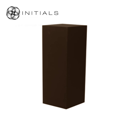 Pillar Block Raw Metal Metallic Brown Square