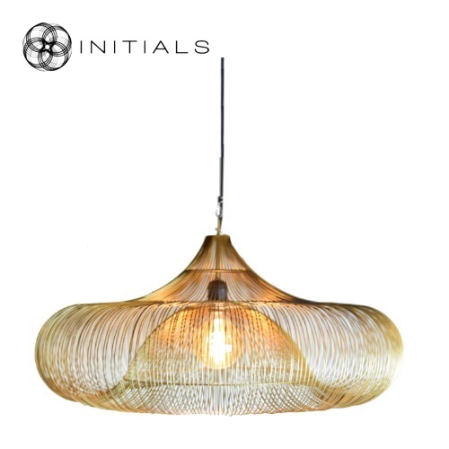Hanging Lamp Moire Ufo Iron Wire Gold