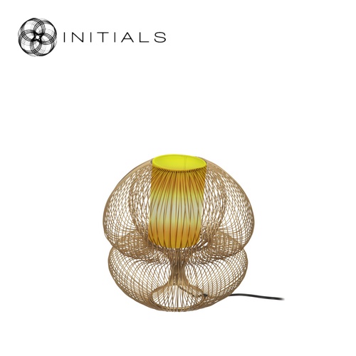 Table Lamp Oriental Bubble Bold Iron Wire Gold