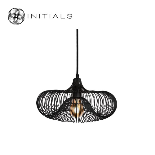 Hanging Lamp Small Moire Ufo Iron Wire Black