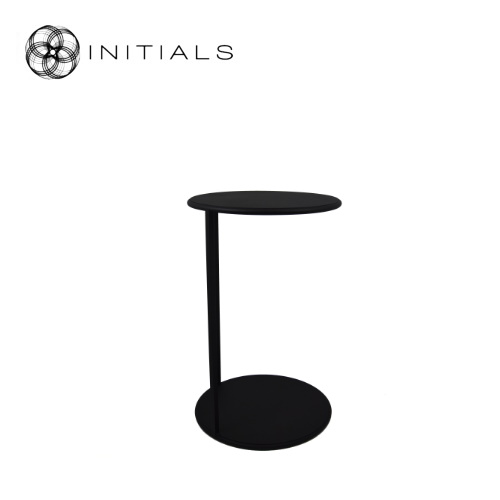 Bench Table Round NEW Iron Structure Matt Black With Connected Plate