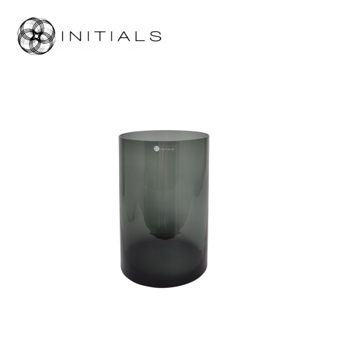 Vase Serré Cylinder Smoke Glass 