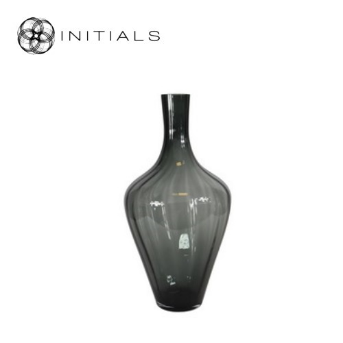 Vase Optique Tapered Neck Smoke Glass