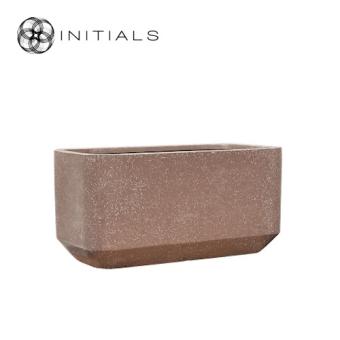 Pot Terrazzo Rounded Rectangle Mocha