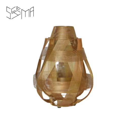 Votive Holder Trigono Siri Iron Wire Gold