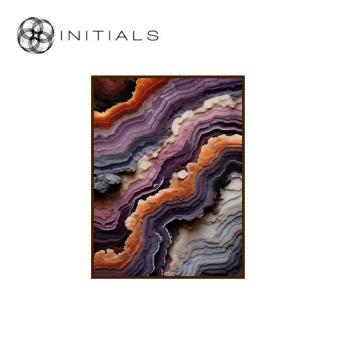 Walldecoration Contemporain Solina with Wooden Frame