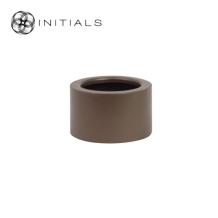 Stand Tower Raw Metal Metallic Brown Round