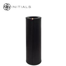 Stand Tower Leather Snake Round Black