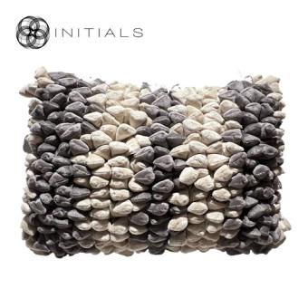 Cushion Cover Pebble Stripes Moon White Earth Taupe