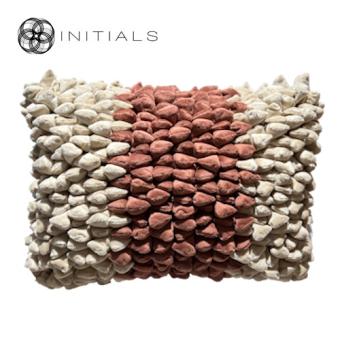 Cushion Cover Pebble Single Stripe Moon White Canyon Copper