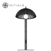 Table Lamp Moire Dome Iron Wire Black
