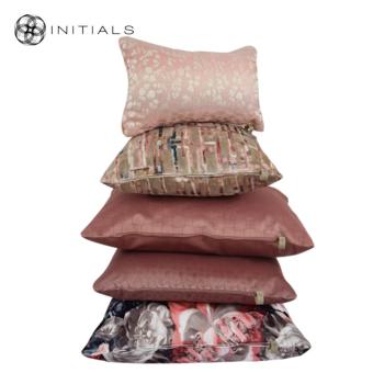 S/5 Cushions Rosegarden Pink