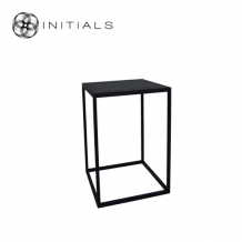 Flower Stand Metal Black Square