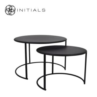 S/2 Coffee Table Metal Black