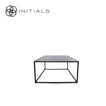 Coffee Table Metro Smoke Glass Iron Black