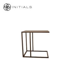 Bench Table Iron High Metro Raw Iron Metallic Brown Rectangular