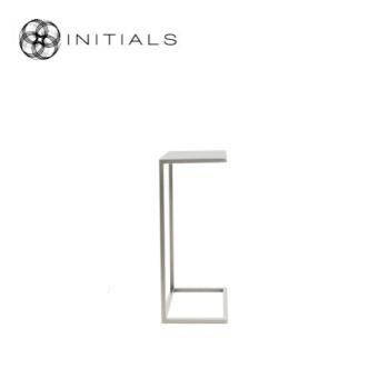 Bench Table Metal Ivory Rectangular