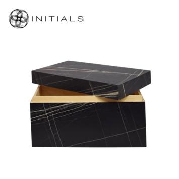 Decoration Box Modern Vivre Marble Laminate Black