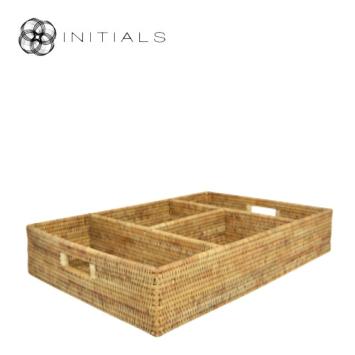 Tray Serving Burma Rattan Natural