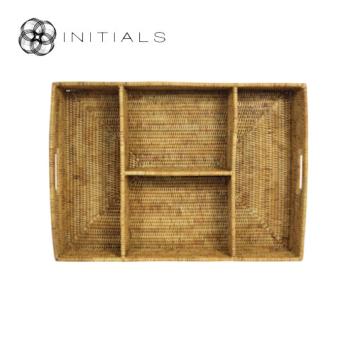 Tray Serving Burma Rattan Natural