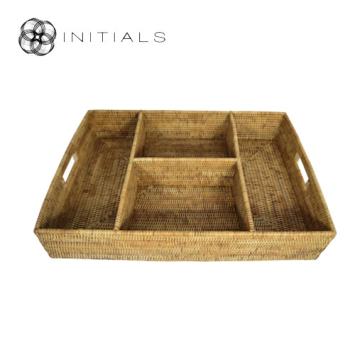 Tray Serving Burma Rattan Natural