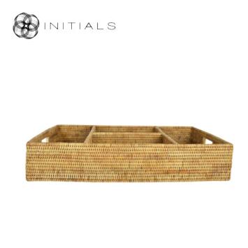 Tray Serving Burma Rattan Natural