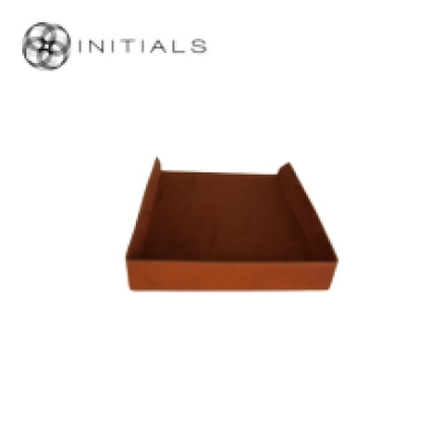 Home Office Cuir Paper Tray A4 Leather Cognac