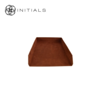 Home Office Cuir Paper Tray A4 Leather Cognac