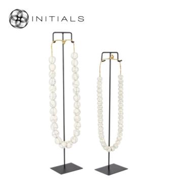 Object Nature Matinee Necklace Craquelé White  