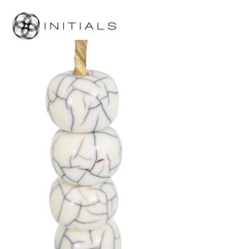 Object Nature Matinee Necklace Craquelé White