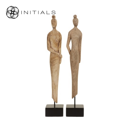 Set 2 pieces - Female Museum Mango Wood Natural