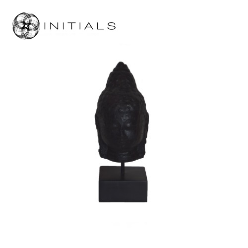 AKTIE - Buddha Charred Mango Wood Black on Metal stand