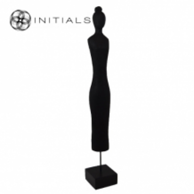 Female Sculpture Mango Wood Black
