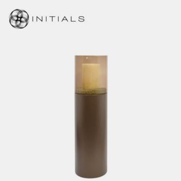190-311-412 Hurricane Stand Solid M Metallic Brown & Topaz Glass
