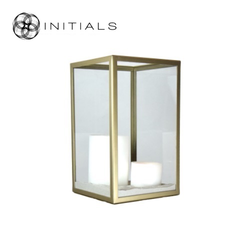 Showcase | Candleholder Serré Window Clear glass and Iron Frame Gold