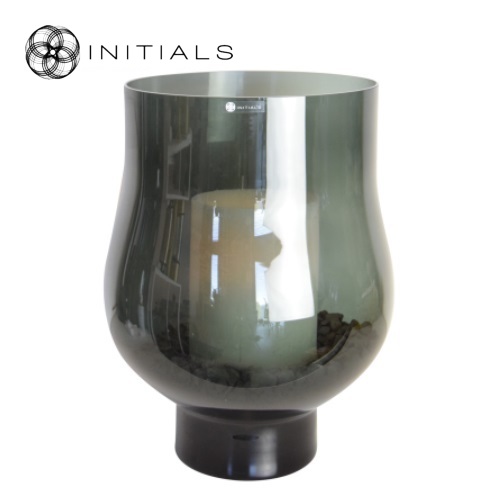 Vase | Candleholder Boudoir Bulb Smoke Glass