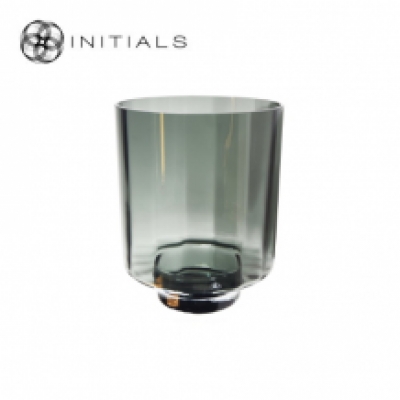 Candleholder Optique Basic Smoke Glass