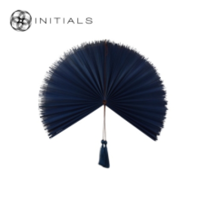 Walldecoration Fan Mural Bamboo Blue Small