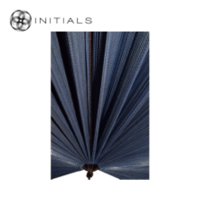 Walldecoration Fan Mural Bamboo Blue Large