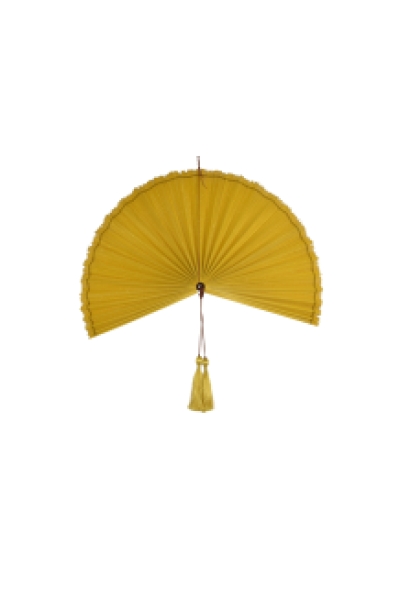 Walldecoration Fan Mural Bamboo Yellow Small