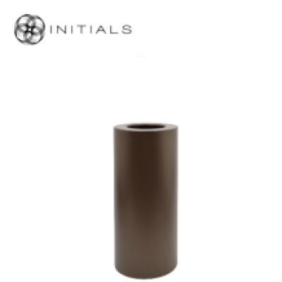 Stand Tower Raw Metal Metallic Brown Round