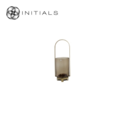 Frame Candleholder Bridge Raw Iron Gold Round