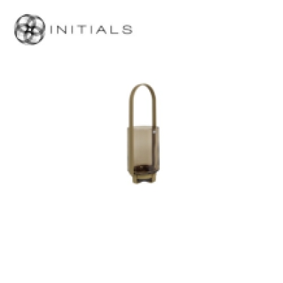 Frame Candleholder Bridge Raw Iron Gold Round