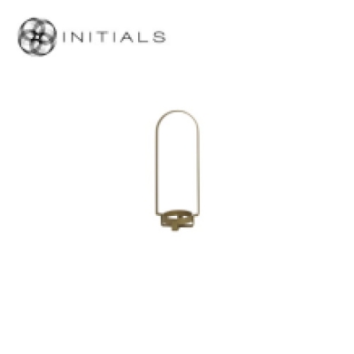 Frame Candleholder Bridge Raw Iron Gold Round
