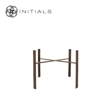 Frame Holder Bridge Raw Iron Metallic Brown Round