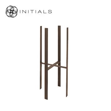 Frame Holder Bridge Raw Iron Metallic Brown Round