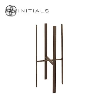 Frame Holder Bridge Raw Iron Metallic Brown Round