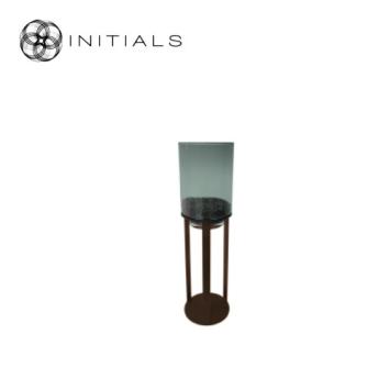 Stand Bridge Raw Iron Metallic Brown Round