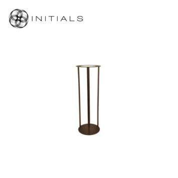 Stand Bridge Raw Iron Metallic Brown Round